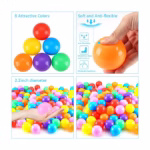 50-Piece Soft Ocean Pit Toy Balls Play Set Multicolored For Age Group 1+ Years