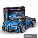 Bugatti Technol Model Car in Blue by P-Boards – 1225 Pieces, Building Vehicle Toy for Boys – Educational and Fun Building Block Game – Formula 1 Racing Car, Challenge Car – Kids Building Blocks, Construction, for Boys, Bricks, Games, Car, for Girls